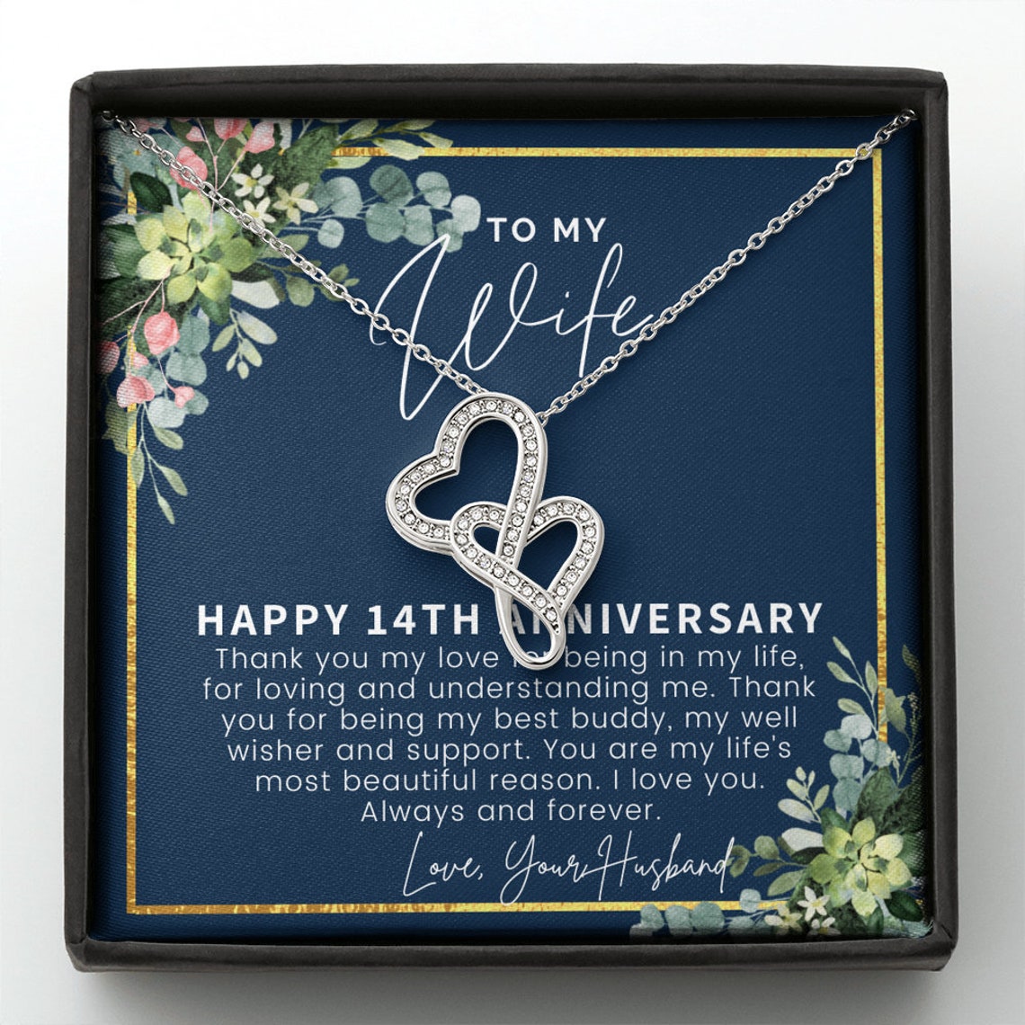 14 Year Wedding Anniversary Gift for Wife 14th Anniversary Etsy