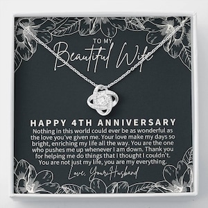 4 Year Anniversary Gifts, 4th Anniversary Gift Ideas, 4th Anniversary Gift For Wife, 4 Year Wedding Anniversary Gift For Her