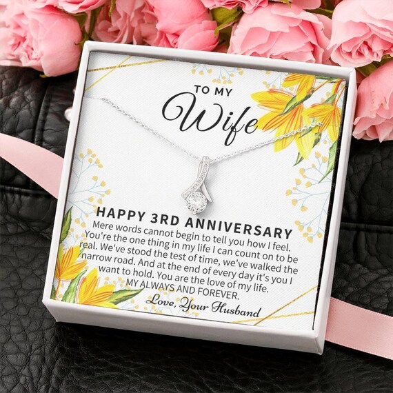 3rd Anniversary Gifts for Wife 3 Year Wedding Anniversary Gift for Husband
