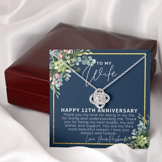 12th wedding anniversary hotsell gift for wife