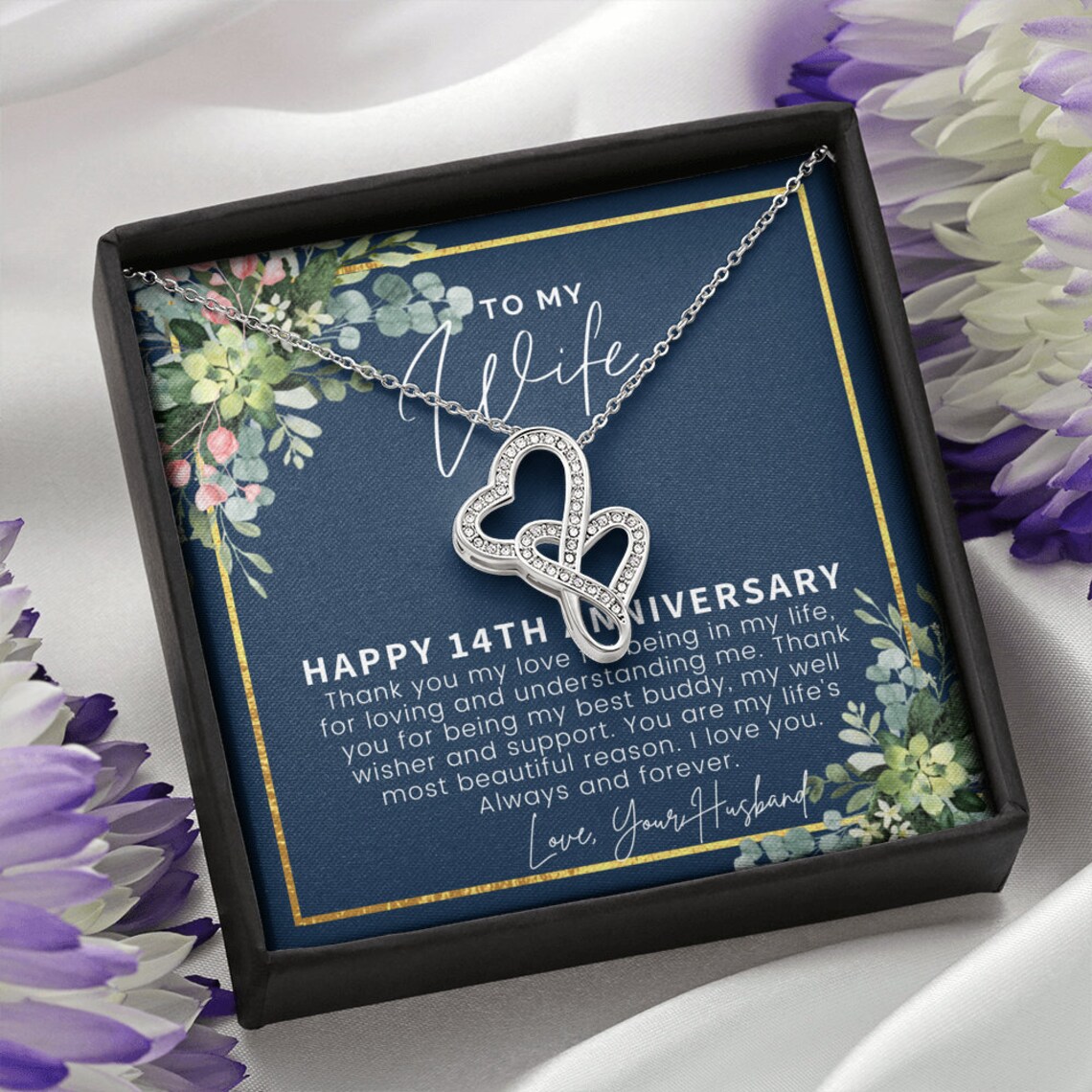 14 Year Wedding Anniversary Gift for Wife 14th Anniversary Etsy