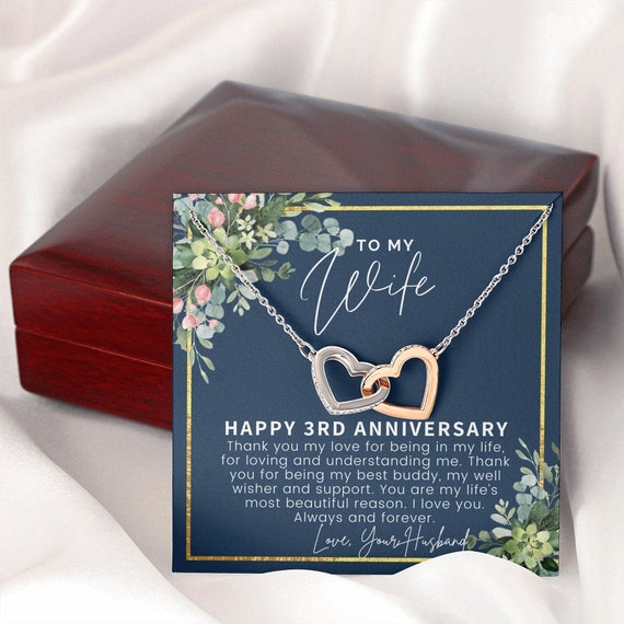3rd Anniversary Gift for Her, 3rd Anniversary Gift for Wife, 3