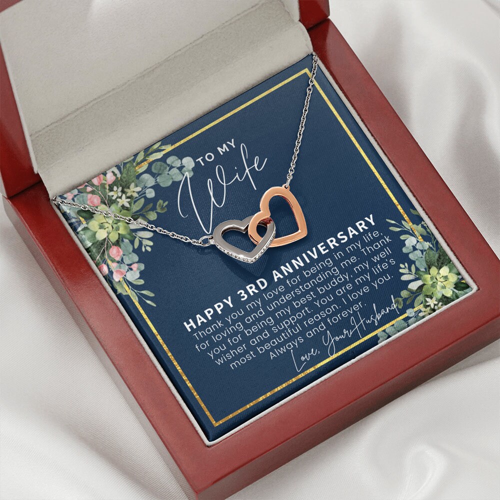 3rd Anniversary Gift for Her, 3rd Anniversary Gift for Wife, 3