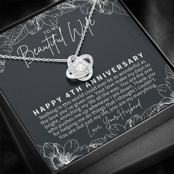 4 Year Anniversary Gifts, 4th Anniversary Gift Ideas, 4th Anniversary Gift For Wife, 4 Year Wedding Anniversary Gift For Her