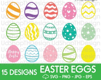 Easter Eggs Svg, Easter Svg, Easter Egg Svg, Kleurrijke Easter Eggs Svg, Egg png, SVGFiles Instant Download voor Cricut