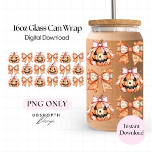 Lapptäcke Halloween-pumpa-kokett png, 16oz Libbey-glasburkslinda png, quiltad höstmuggslinda, höstflickig png, söt läskig Libbey-mall