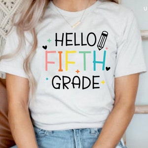 Hello Fünfte Klasse Svg,Hello Back To School Svg,Erster Schultag Svg,Schule Svg,Lehrer Svg,Svg für Cricut,Png Sublimation,Silhouette Svg