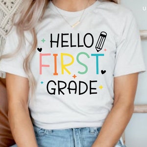Hello First Grade Svg,Hello Back To School Svg,First day of School Svg,School Svg,Teacher Svg,Svg File for Cricut,Png Sublimation,Silhouette