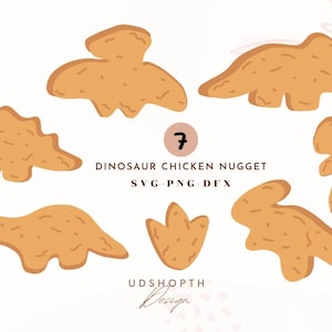 Dinosaur Huhn Nugget, Dino Nugget, Dino, lustige Dinosaurier, svg, Dxf, Png, geschnittene Dateien für Cricut, Silhouette