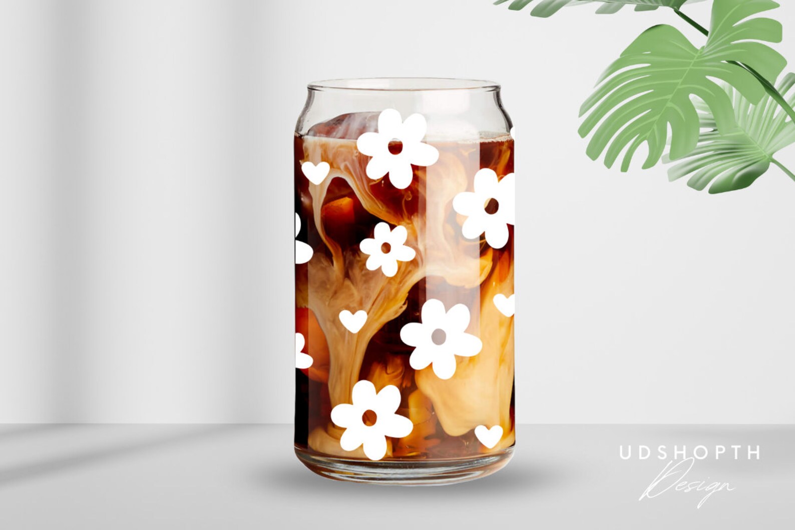 Retro Flower Svg, Groovy Flowers Svg, 16oz Libbey Can Glass Wrap Svg ...