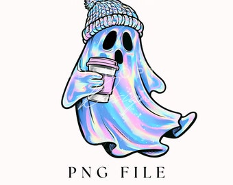 Fantasma de discoteca lindo PNG, fantasma iridiscente de discoteca retro PNG, vibraciones espeluznantes PNG, fantasma lindo retro PNG, fantasma brillante PNG, descarga digital