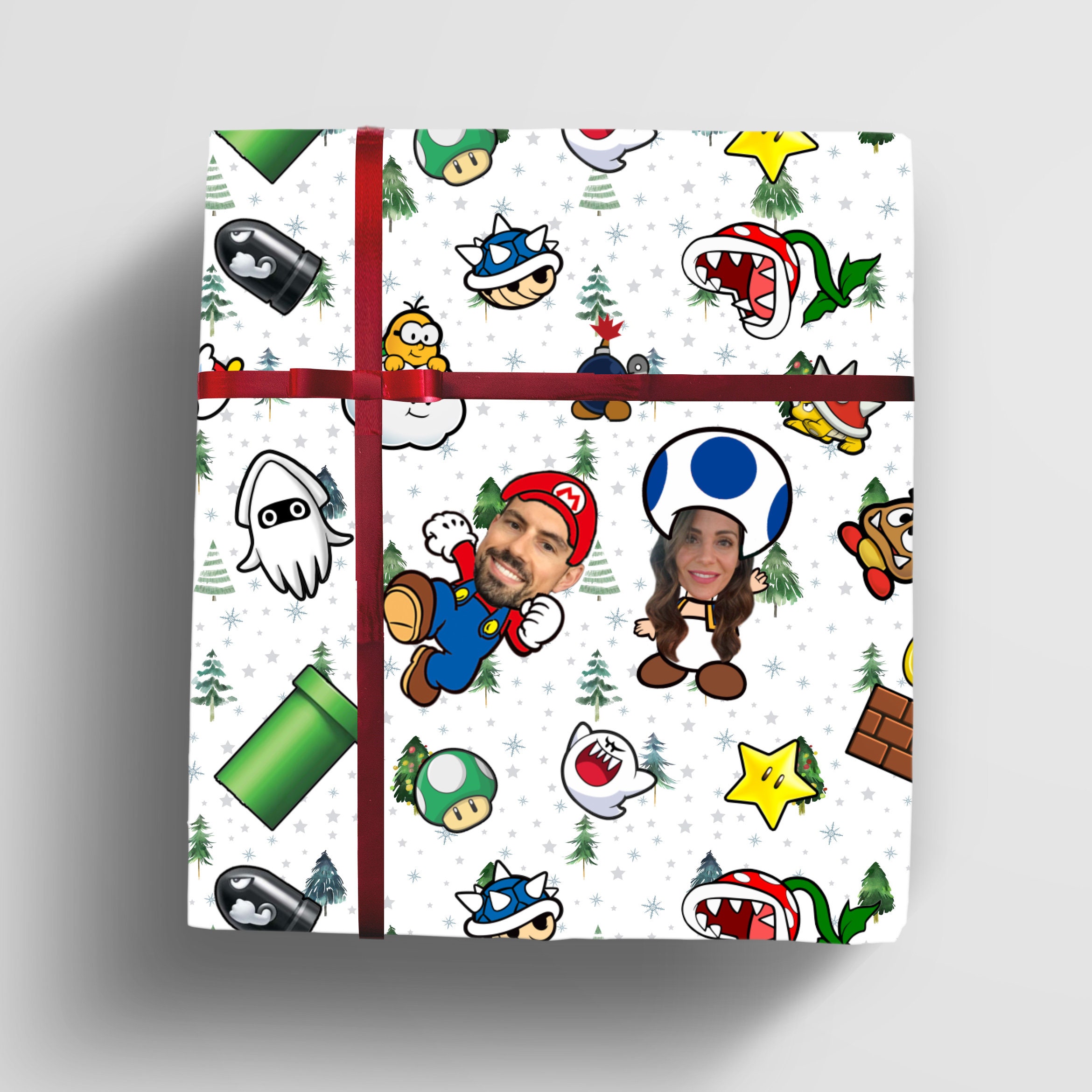 Super Mario Custom Photo Wrapping Paper con 14 fotos / Etsy