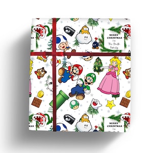 Confezione regalo Super Mario per Natale con dedica