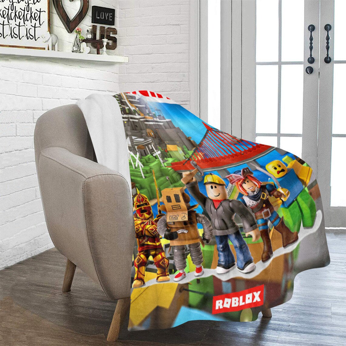 Roblox Blanket Custom Roblox Name Blanket Personalized Etsy