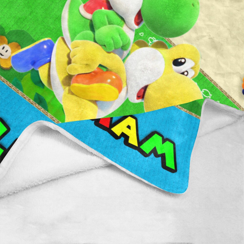 Yoshi Blanket Custom Super Mario Name Blanket Personalized Super Mario Gift Blanket Throw Name Blanket Custom Color Yoshi Etsy Canada