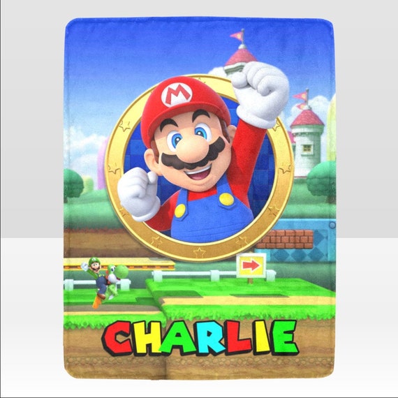 Super Mario Gift Blanket Various Characters Etsy