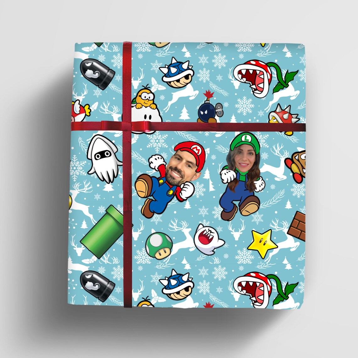 Super Mario Custom Photo Wrapping Paper con 14 fotos / Etsy