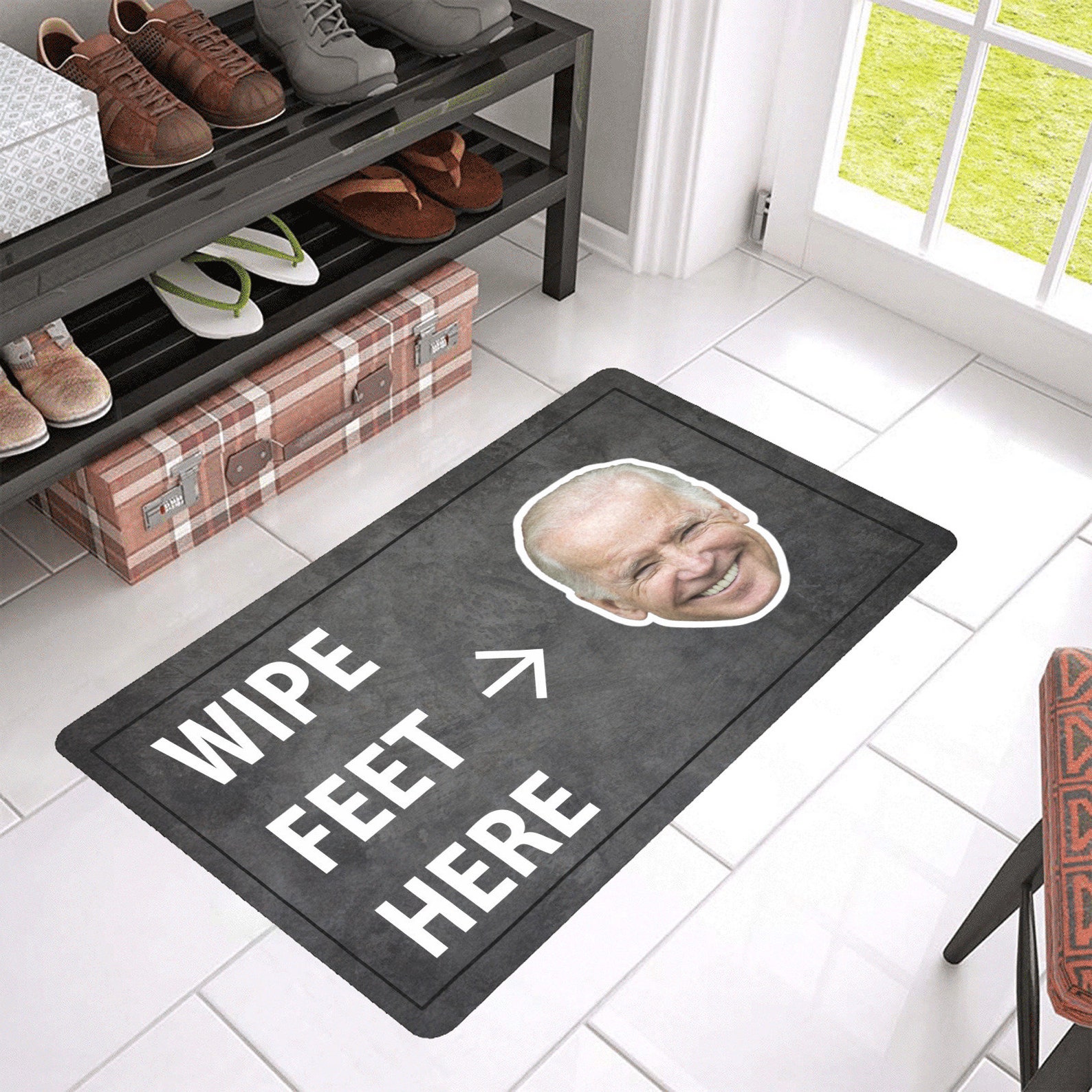 Wipe Feet Here Mat Biden is a Door Mat Any Face Custom Etsy