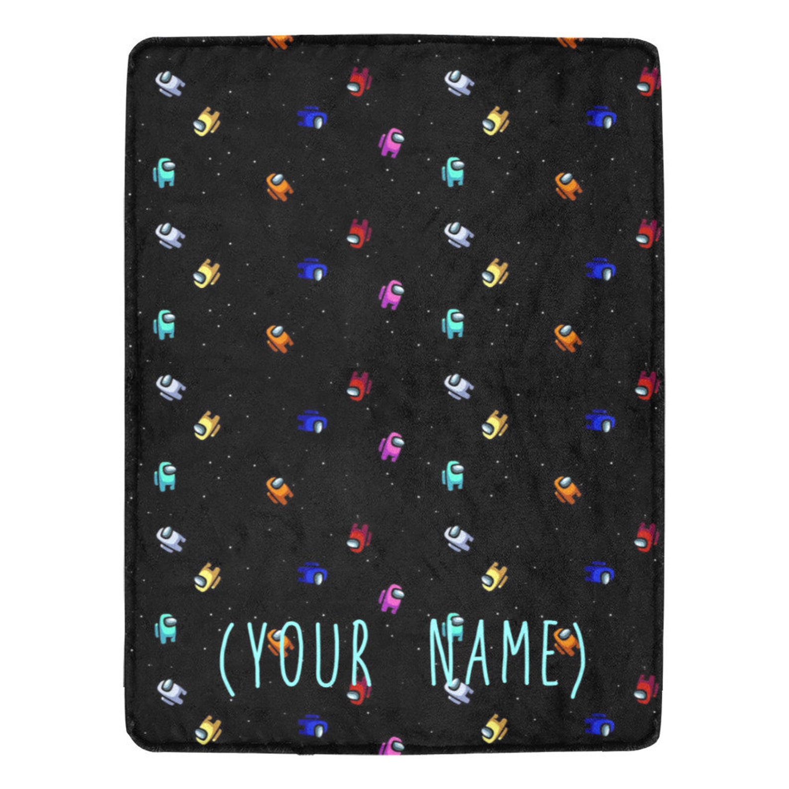 Among Us Blanket Micro Fleece Throw Custom Name Blanket Etsy