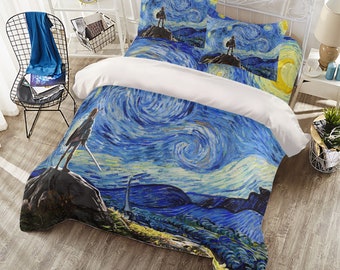 Zelda Starry Night-beddengoedset, drie- of vierdelige dekbedovertrekset