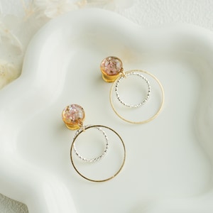 Tapones para los oídos circulares hechos a mano, tapones para los oídos de concha triturada, dilatadores de acero quirúrgico, pesas para los oídos, dilatadores para los oídos, tapones para los oídos de boda, pendientes de novia