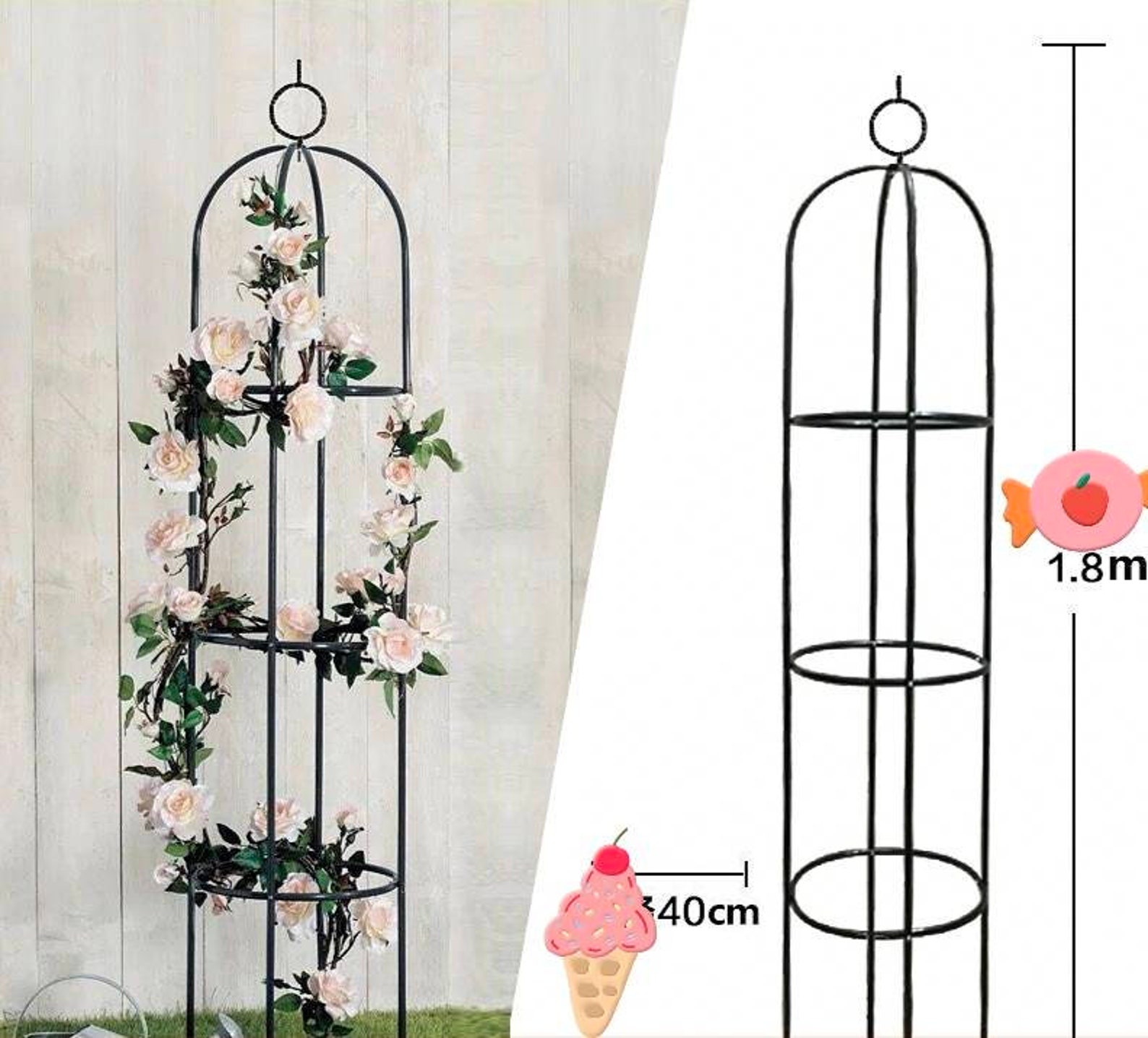 6 Ft Garden Trellis Outdoor Trellis Rose Trellis Clematis Etsy