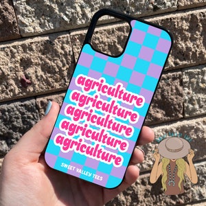 Checker Print Groovy Agriculture iPhone Case