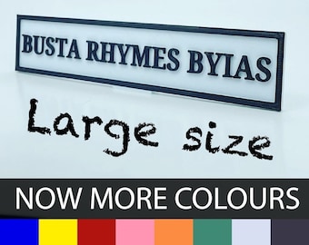 Large Personalized Name Plate, affordable multicolour text, high contrast, 8 in by 2 in, Signs for home, Free Shipping - Magnetic optional