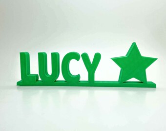Personalized Star Name Stand - Gift for family, friends and coworkers - Custom Text and Colours