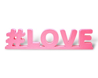 Custom Hashtag Name Plate - Perfect Gift and Decor - Personalized Free Standing Name with Hashtag symbol - Multiple Colours