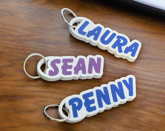 Personalized Keychains - Gift for Teachers, Students and Family - Custom Text and Colours