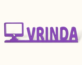 Personalized Computer Monitor Stand - Gift for IT person and computer geeks - Custom Text and Colours