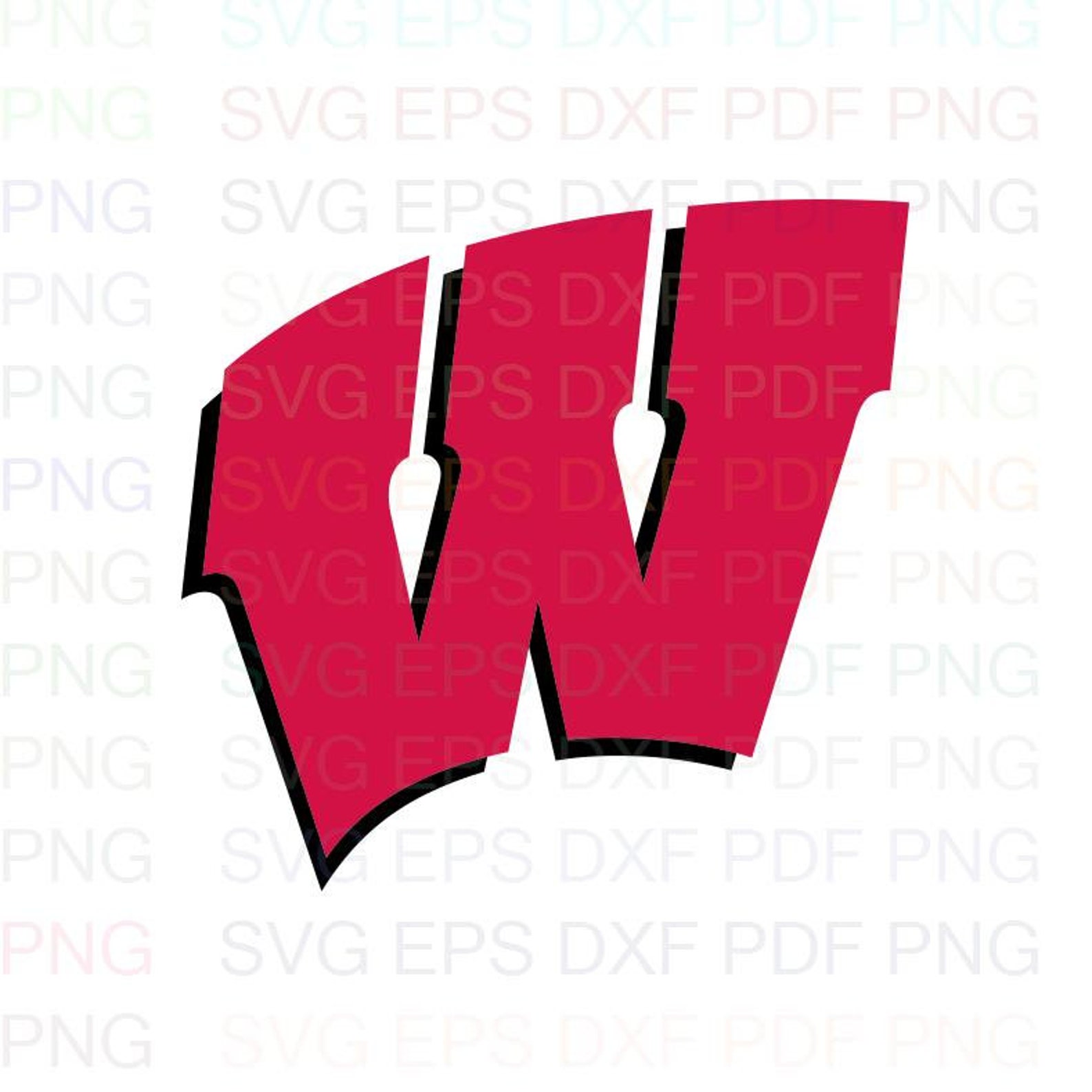 Wisconsin Badgers Svg Dxf Eps Pdf Png Cricut Cutting file Etsy