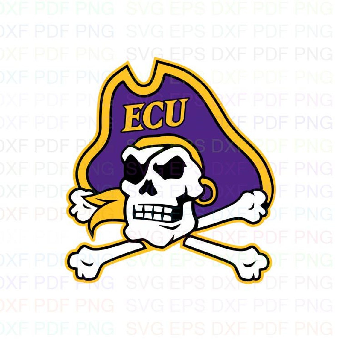 Craftique East Carolina Pirates License Plate Tag - Laser Cut Acrylic Team Support