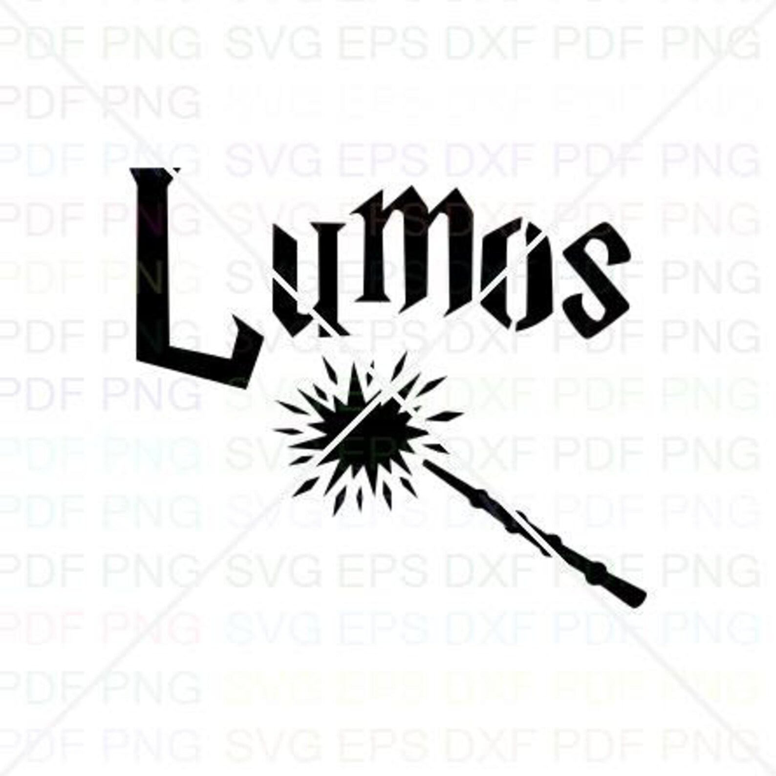 Lumos Svg Dxf Eps Pdf Png Cricut Cutting file Vector Etsy