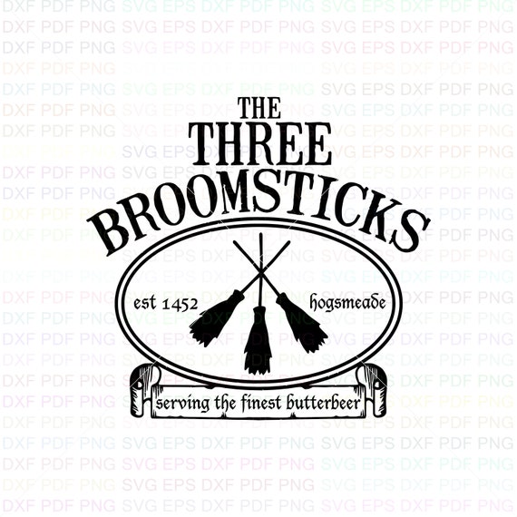 Three Broomsticks Svg Dxf Eps Pdf Png Cricut Cutting file Etsy