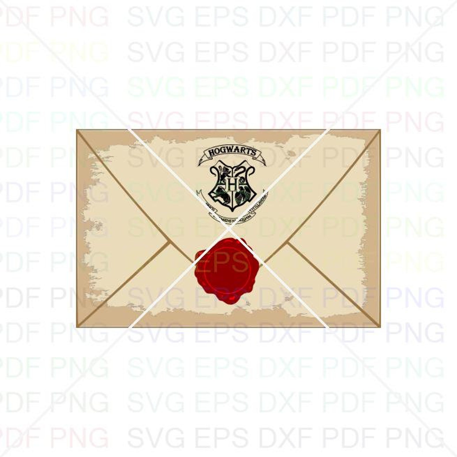 Hogwarts Letter Svg Dxf Eps Pdf Png Cricut Cutting file | Etsy