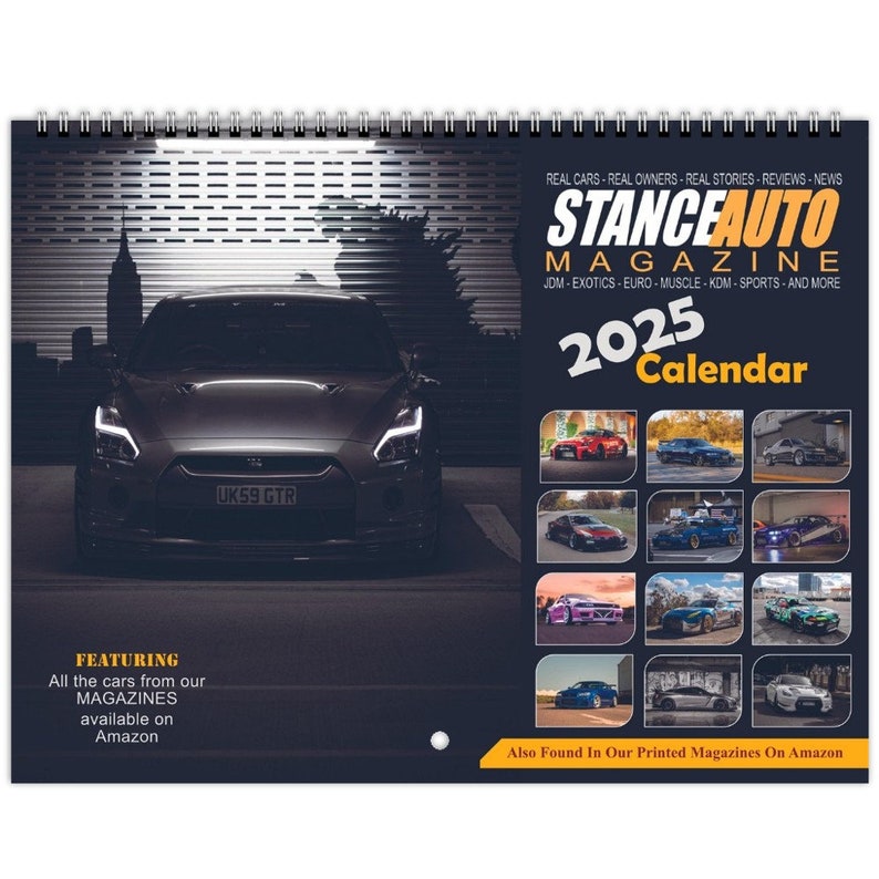 Nissan GTR 2025 Wall Calendars US & CA Etsy