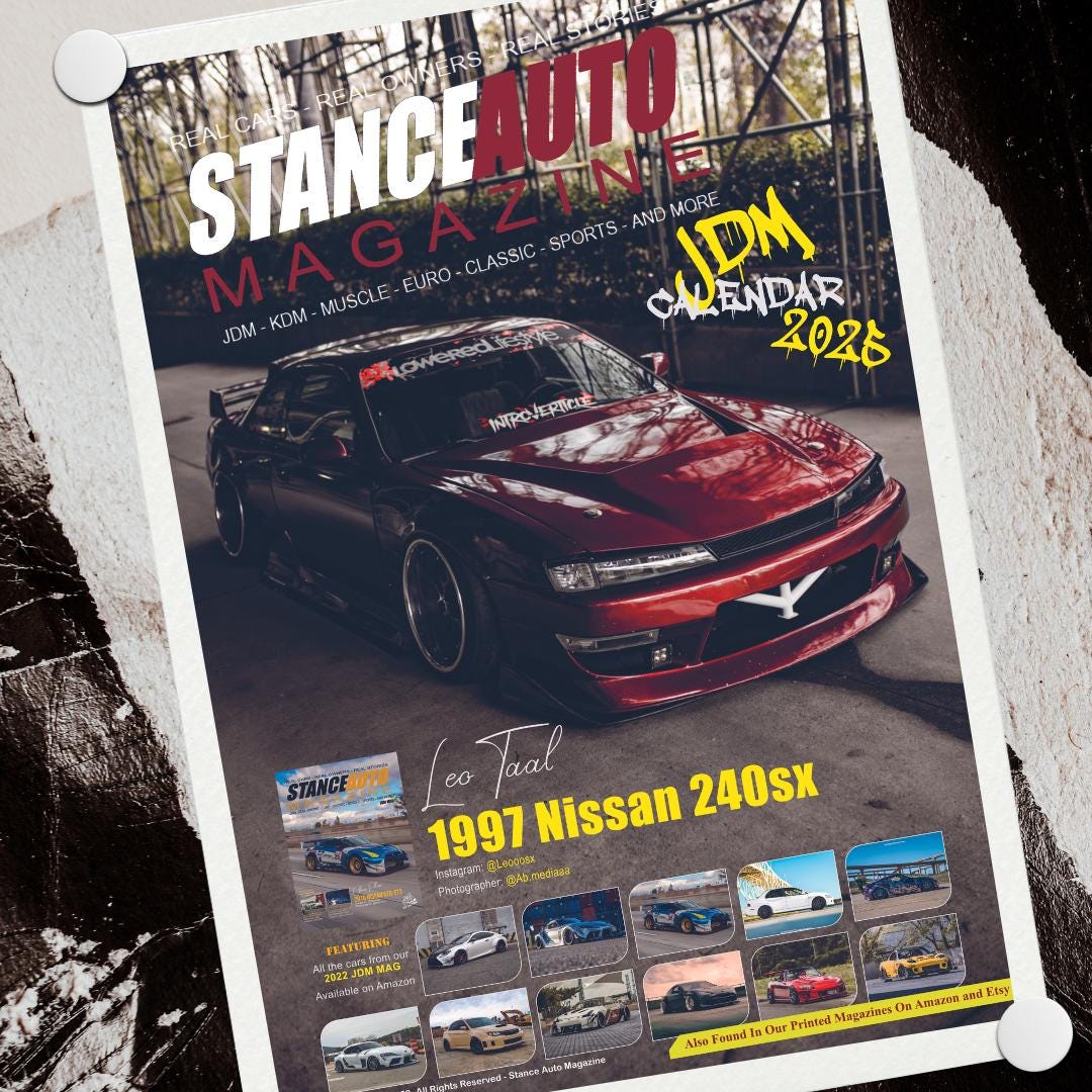 Stance Auto JDM Cars 2025 Wall Calendars Etsy