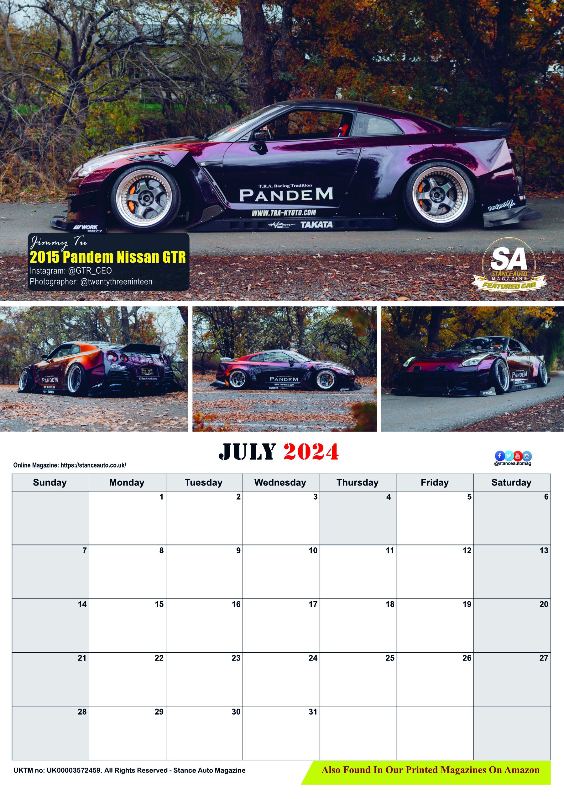 JDM Bk1 2024 A3 Wall Calendars Etsy
