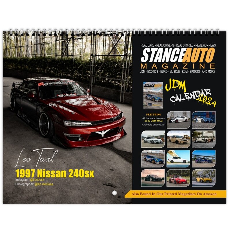 Stance Auto Magazine JDM 2024 Wall calendar US & CA Only image 1