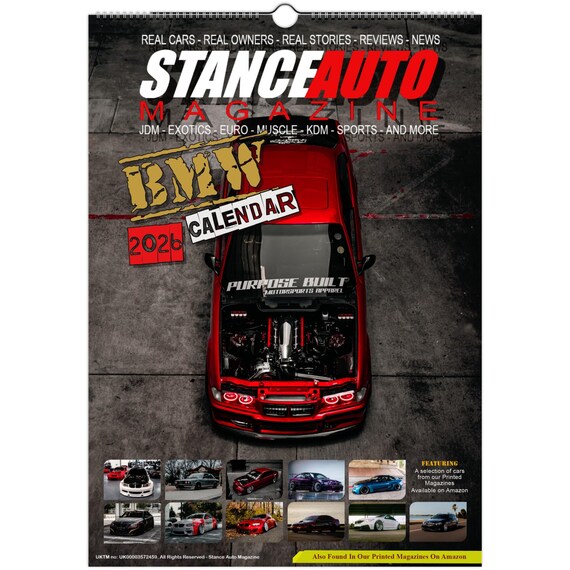 スタンス・オートの改造BMW壁掛けカレンダー2026 - Etsy 日本