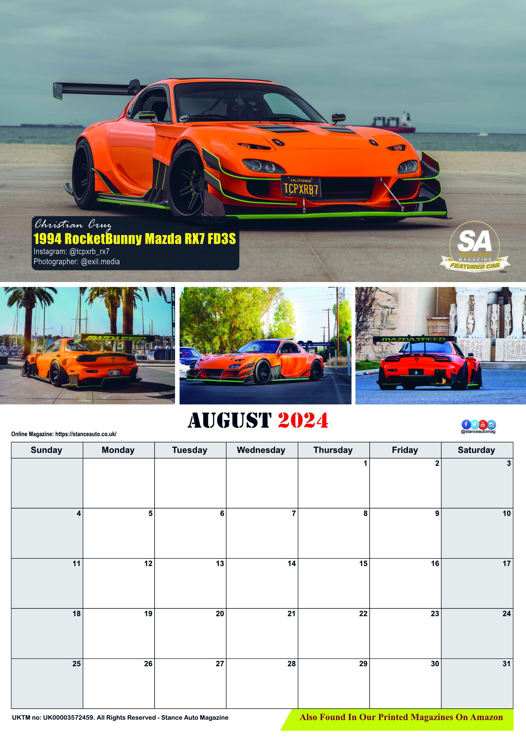 JDM Bk1 2024 A3 Wall Calendars Etsy