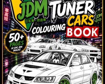 Stance Auto Magazine JDM Tuner Cars Colouring Book - 52 High-Detail JDM Designs