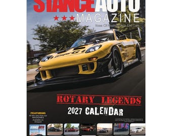 Stance Auto Magazine Rotary Legends Wall Calendar 2027