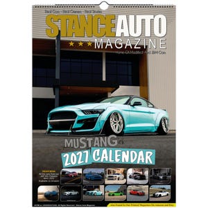 Calendriers muraux Mustang 2027 du magazine Stance Auto