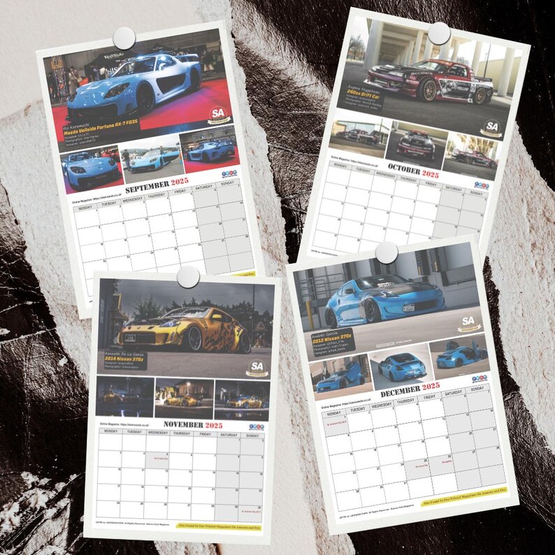Stance Auto Hot JDM Cars 2025 Wall Calendars US & CA Etsy