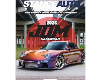 Stance Auto&#39;s JDM Cars 2026 A3 Wall calendars