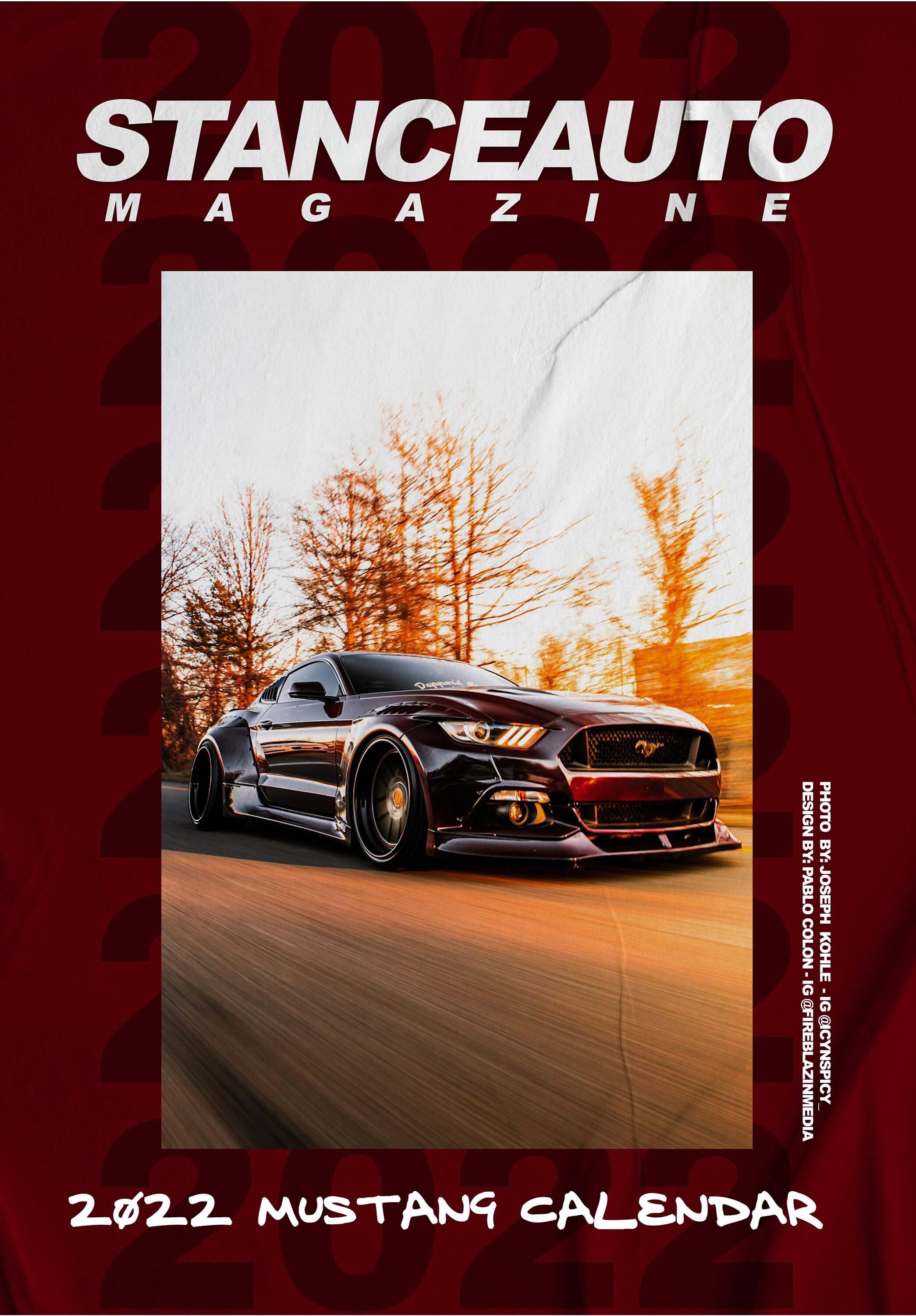 2022 Mustang Calendar Stance Auto Magazine A3 Mustang Calendar 2022 | Etsy Denmark