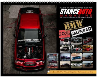 Stance Auto&#39;s Modifed BMW Cars  - 2026 Wall calendar (US & CA)